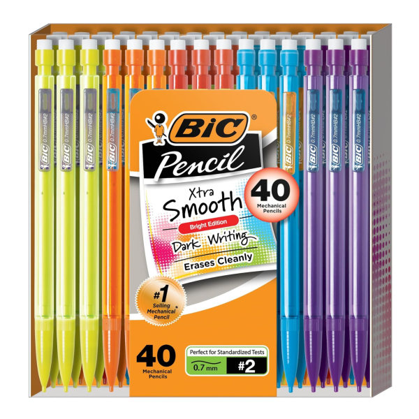 BIC Xtra-Smooth Mechanical Pencils, Medium Point (0.7mm), 40-Count For Discount