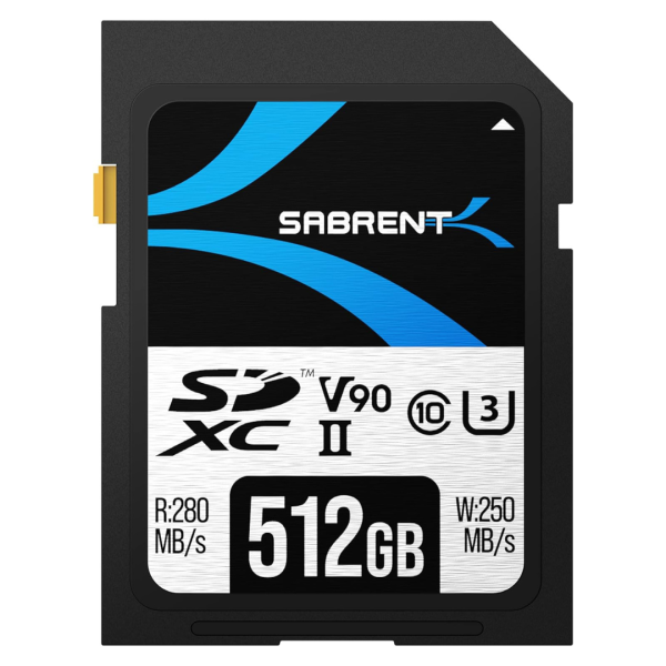Sabrent Rocket v90 512GB UHS-II   U3 1866x SD Memory Card Sale