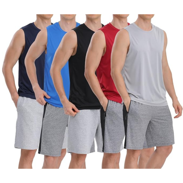 5-Pack Men s Gym Sleeveless Muscle T-Shirts Online now
