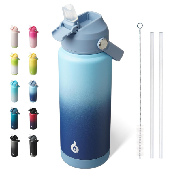 BJPKPK Vacuum Insulated Water Bottles With Straw Lid, 24Oz Online