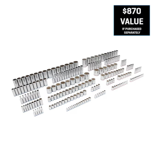 Kobalt 212-Piece 1 4  To 1 2  Drive Standard (SAE) And Metric Shallow Deep Socket Set Fashion