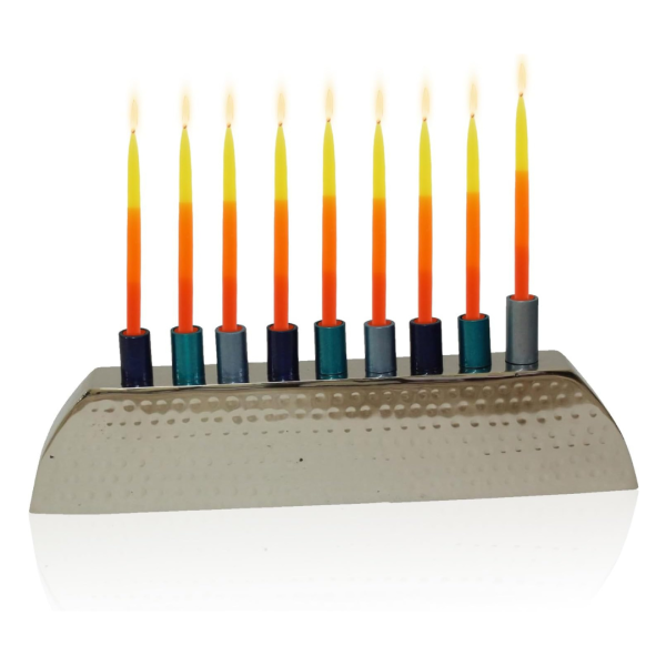 Majestic Giftware Gold Hammered Aluminum Nickel-Plated Menorah Online Hot Sale