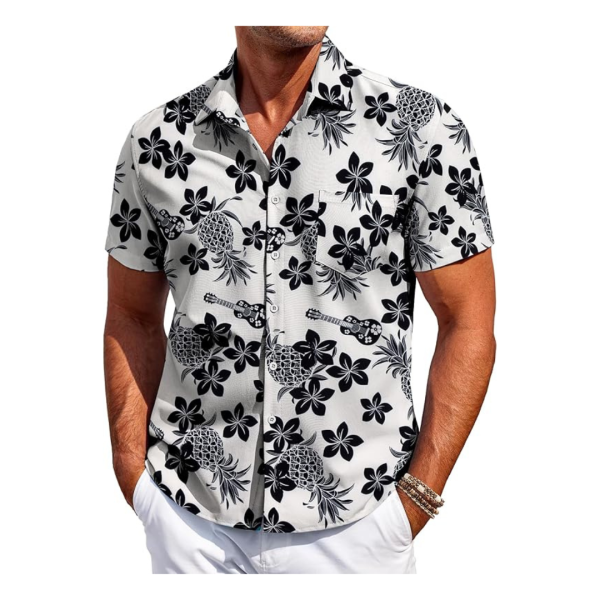 Men s Lightweight Loose Fit Polyester Short Sleeve Shirt Online