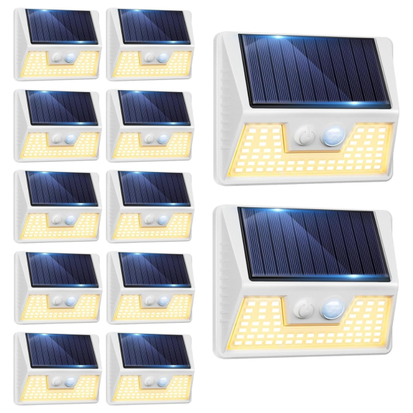 12-Pack Waterproof Fence Lights With 3 Lighting Mode Online Sale