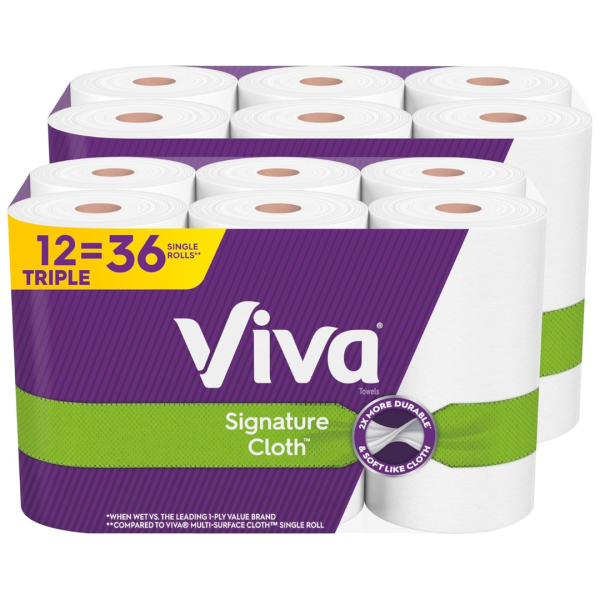 12-Count Viva Signature Cloth Choose-A-Sheet Paper Towels Triple Rolls Online