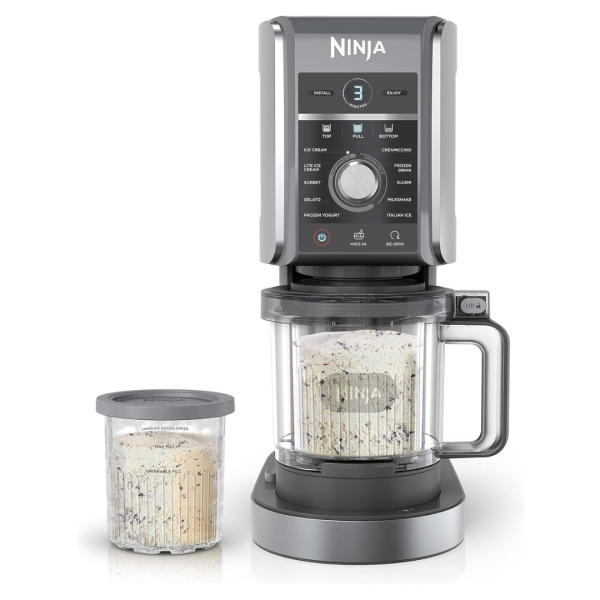 Ninja CREAMi Deluxe 11-in-1 Ice Cream & Frozen Treat Maker With 4 Pints [Refurbished] Online