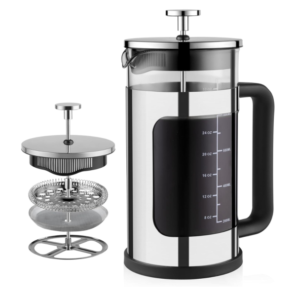French Press Coffee Maker Thicken Heat-Resistant Borosilicate Glass (34Oz) Supply