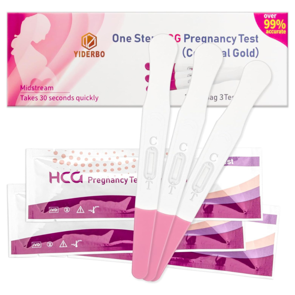 3-Count Pregnancy Test Pink HCG Early Detection Home Sticks Cheap