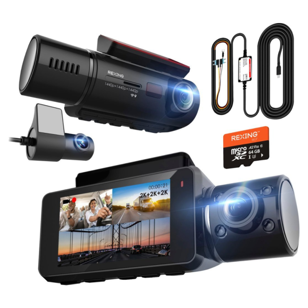 Rexing V33 3 Channel 1440p+1440p+1440p Resolution Dashcam Cheap