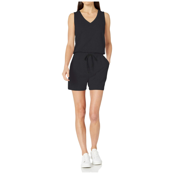 Amazon Essentials Women s Studio Terry Fleece Romper Fashion