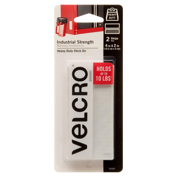 2-Pack Velcro 4  x 2  Industrial Strength Stick-On Adhesive Fasteners Fashion