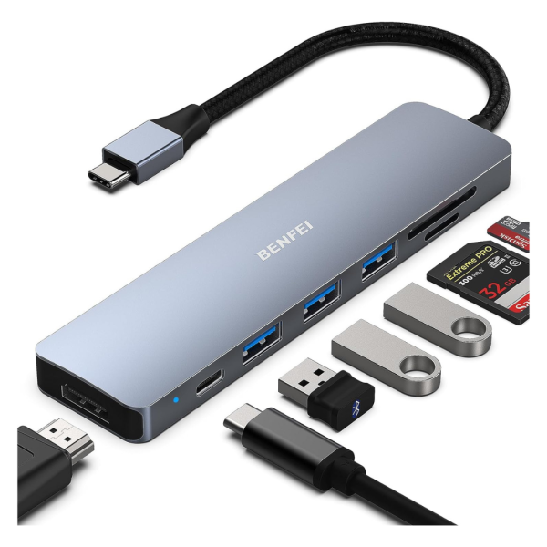 7-in-1 BENFEI USB-C HUB Multiport Adapter With USB-C To HDMI Hot on Sale
